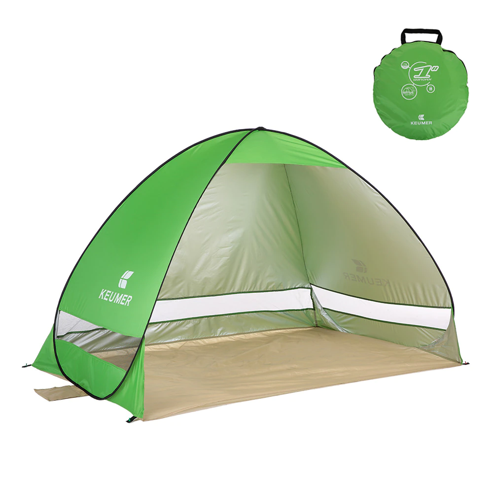 Cheap Goat Tents Outdoor Automatic Pop Up Instant Portable Cabana Beach Tent 2 Person Fishing Anti UV Beach Sunshade Shelter Sets Up In Seconds Tents 